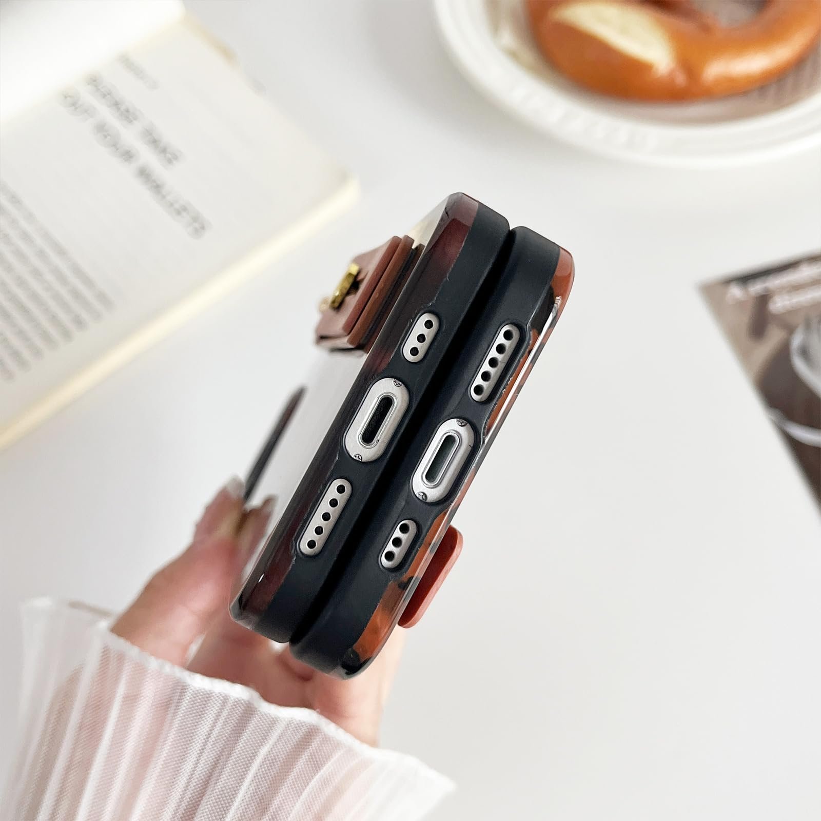 Compatible with iPhone 11 Pro Max Case, Tortoise Shell Chic Amber Brown Print Leopard with Wrist Strap, Classic Soft TPU Protective Shockproof Case for iPhone 11 Pro Max 6.5 ''Color2 - Image 18