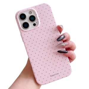 for iPhone 16 Case with Polka Dot Pattern Silicone Design Cute Fashion Girly Case Thin Slim Soft TPU Aesthetic Protective Case Cover for Women Girls, White