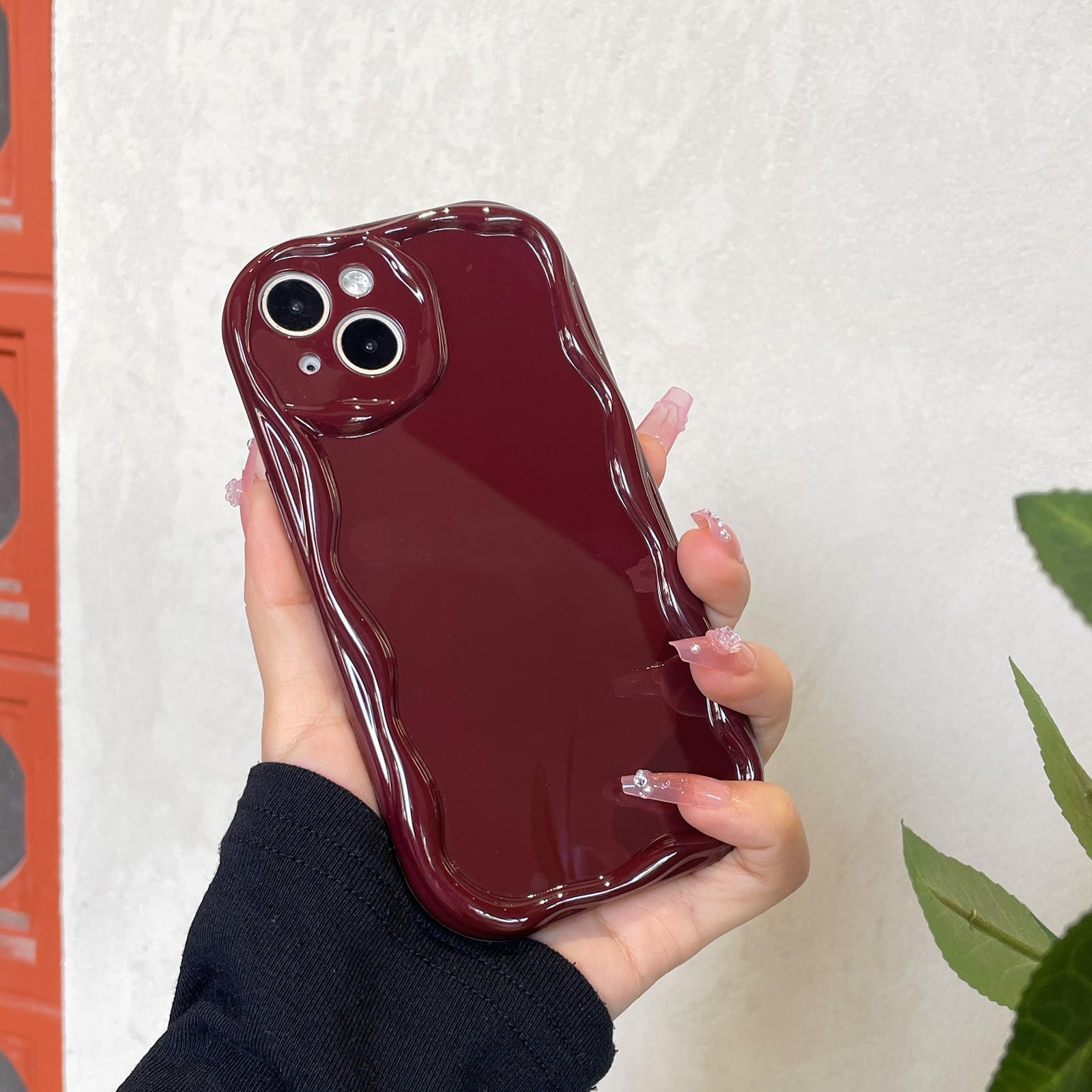 for iPhone 14 Case Simple Curly Wavy Frame Design, Silicone Cute Glossy Aesthetic Wave Thin Slim Fit Soft TPU Protective Phone Case for iPhone 14 Cover Women Girls, Clear - Image 18