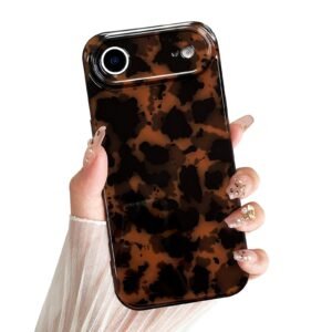 Compatible with iPhone 17 Pro Max Case, Tortoise Shell Chic Amber Brown Print Leopard, Fashion Classic Soft TPU Protective Case for Women Compatible with iPhone 17 Pro Max 6.9 '', Color2