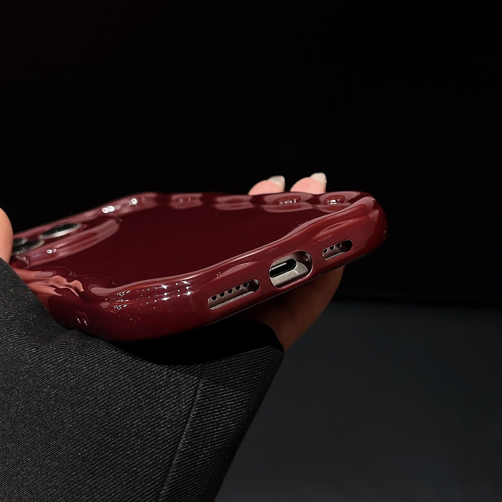 for iPhone 14 Case Simple Curly Wavy Frame Design, Silicone Cute Glossy Aesthetic Wave Thin Slim Fit Soft TPU Protective Phone Case for iPhone 14 Cover Women Girls, Clear - Image 16