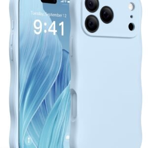 Magnetic for iPhone 17 Pro Max Case, [Full Camera Protection][Compatible with MagSafe] Cute Wave Frame Silicone Shockproof Protective Phone Case for iPhone 17 Pro Max 6.9", Brown