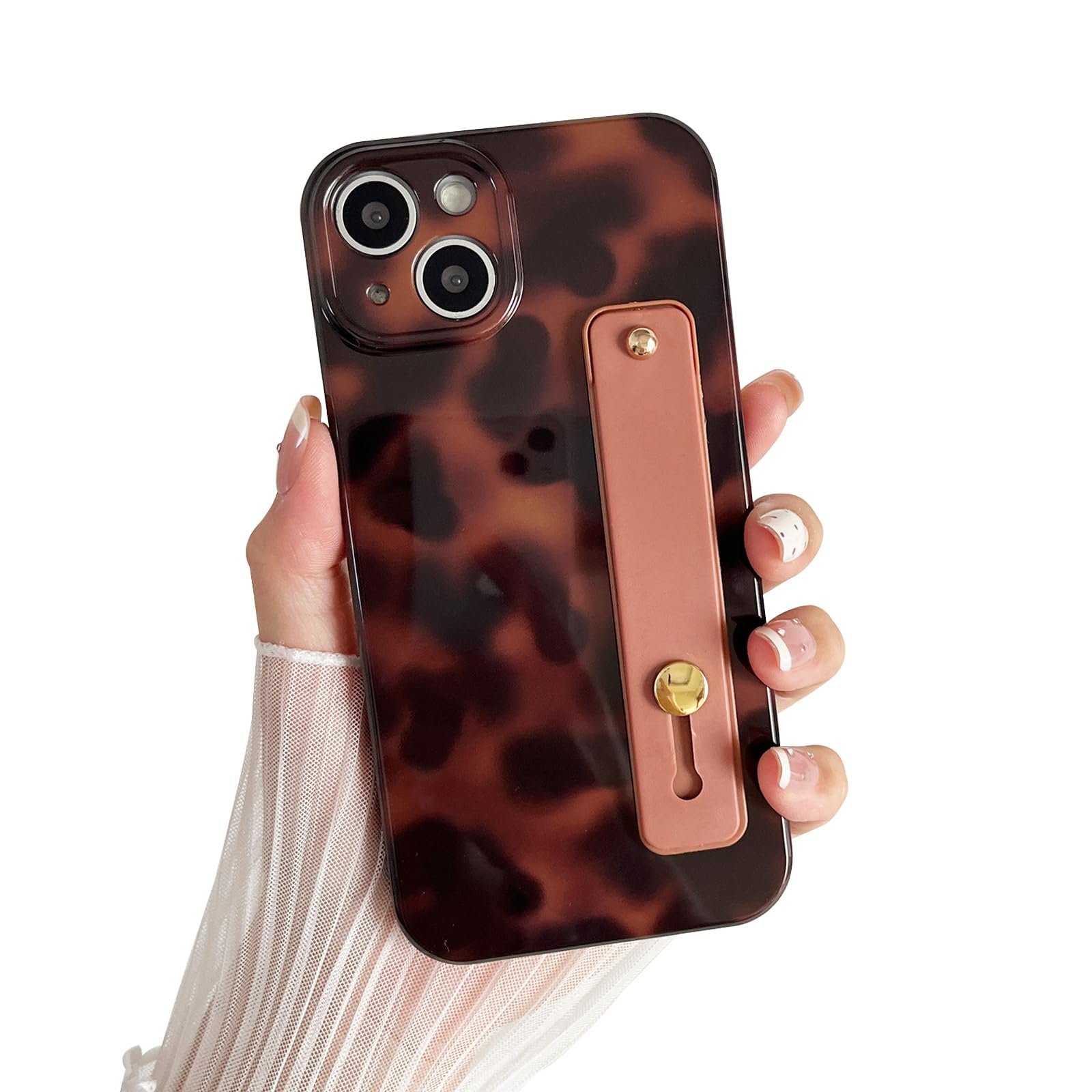 Compatible with iPhone 11 Pro Max Case, Tortoise Shell Chic Amber Brown Print Leopard with Wrist Strap, Classic Soft TPU Protective Shockproof Case for iPhone 11 Pro Max 6.5 ''Color2 - Image 29